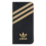 Funda Adidas Originals  Booklet para iPhone 6s 6 Stripes Negro Oro