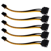 5 Unids 15pin Sata Potencia A 6pin Adaptador de Cable de Alimentación Para Gráficos de Tarjetas De V Sunnimix Cable de adaptador de corriente SATA