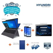 Hyundai Combo Laptop 2 en 1 14"+ Tablet + 2 Celulares + Disco Duro + 2 Micro SD 128GB HYUNDAI HyFlip