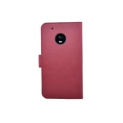 Funda tipo cartera para Motorola Moto G5 plus Rojo Atti Premier diary