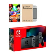 Nintendo Switch Gray Joy-Con Console 1-2 Switch Bundle with Mytrix Tempered Glass Screen Protector Nintendo HADSKAAAA
