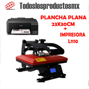 Plancha plana 23x30cm con Impresora Epson L1110 con tinta de Sublimación TLP Press/L1110/Sublimación