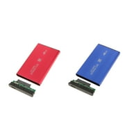 USB2.0 SATA External SSD HDD Disco Duro Gabinete Laptop Disk Case Azul + Rojo Accesorios Sunnimix Caja de disco duro