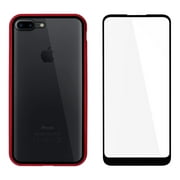 Funda magnetica con vidrio 9D para iPhone 8 plus Rojo ATTI magnetica
