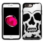 Funda Case para iPhone 7 Plus/8 Plus Doble Protector de Uso Rudo MyBat Calavera Silver