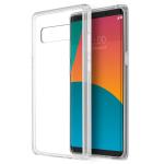 Funda Case para Samsung Note 8 Carcasa Transparente de Acrílico Rígido con Bordes de Plástico TPU LUXMO Transparente